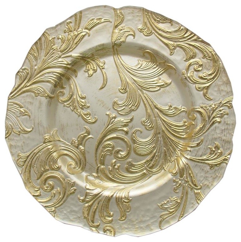 Gold Vanessa Glass Charger