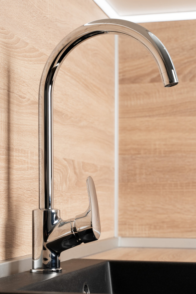 Кухня с интегрированными ручками