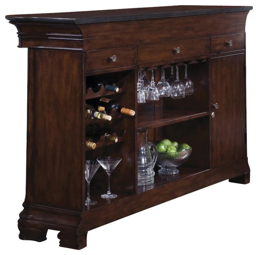 Accents Bar Cabinet with Foot Rail