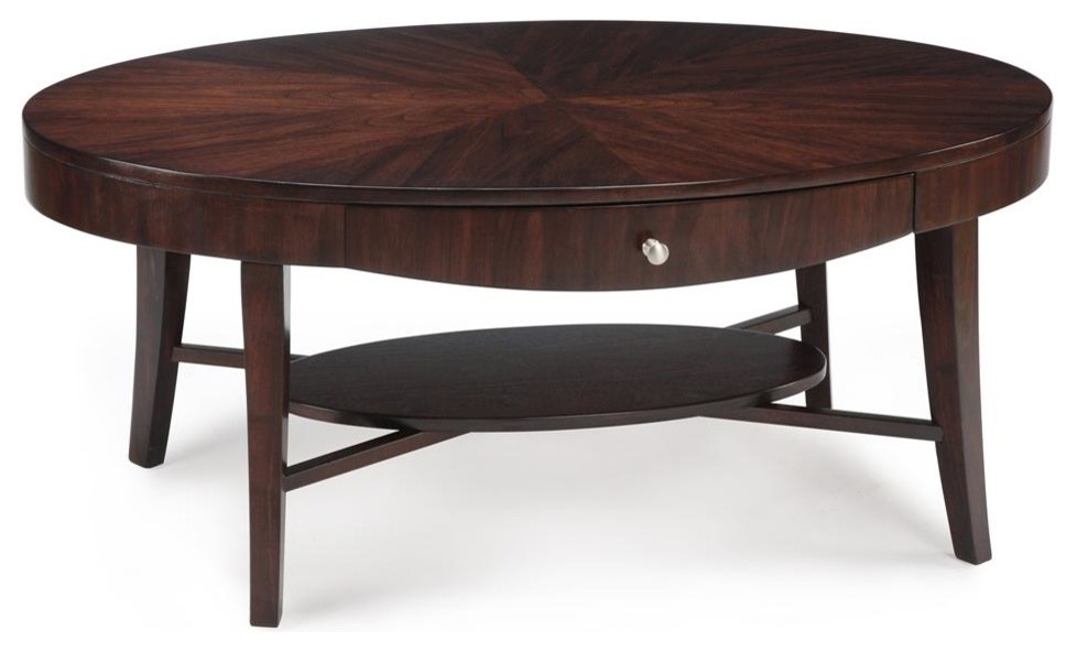 Oval Cocktail Table in Hazelnut - Aster Colle