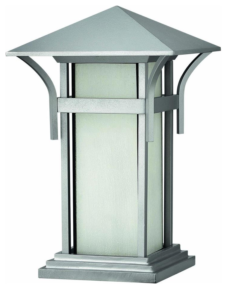 1 Light Large Outdoor Low Voltage Pier Mount Lantern in Craftsman