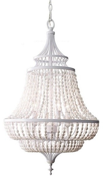 Murray Feiss Maarid 4 Light White Chandelier - F2807/4WSG