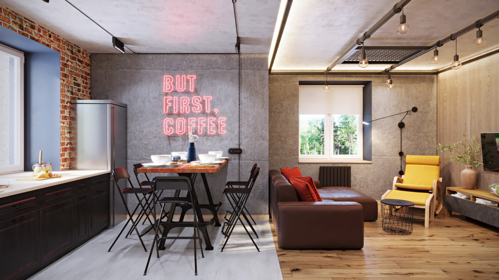 Дизайн-проект квартиры 100кв.м. для семьи из 4х человек в Северном парке