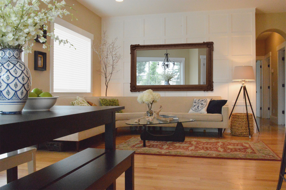 This is an example of a transitional family room in Salt Lake City.