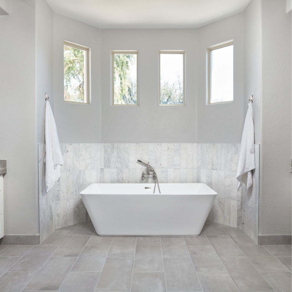 Calacatta Gris Bathroom Tile Transitional Bathroom Phoenix by