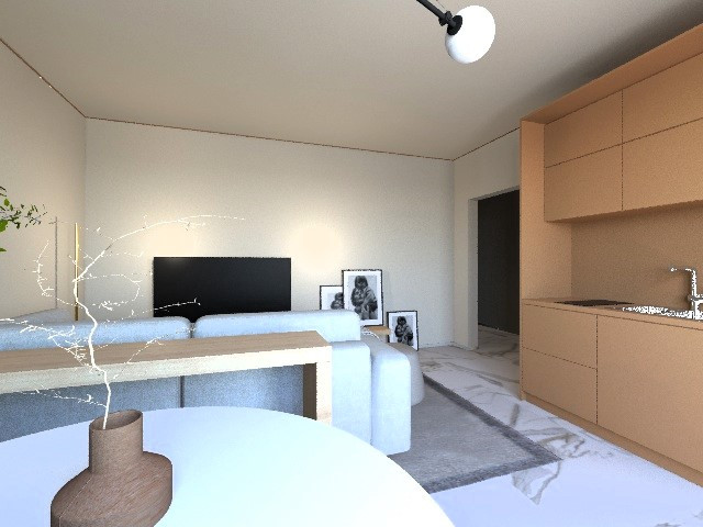 Красноярск,квартира для молодой семьи. Гостиная. 2022 г