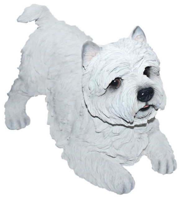 West Highland Terrier Dog Garden Statue, 10.25" Contemporary Garden