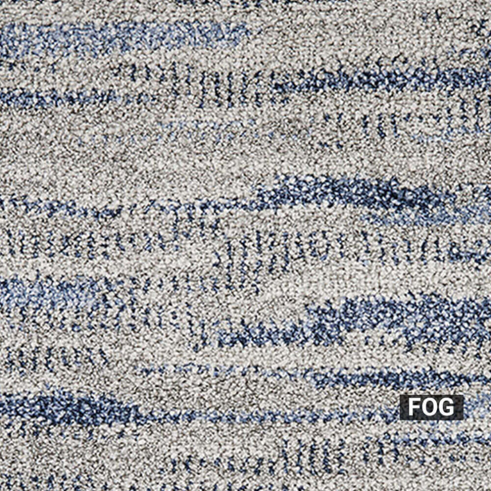 Lake George Contemporary Area Rug Collection, Lake George, Fog, 4x10