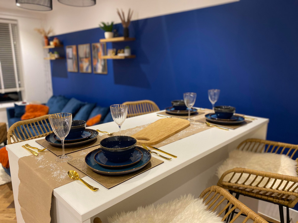 Scandi and Boho inspired Living room in new build townhouse