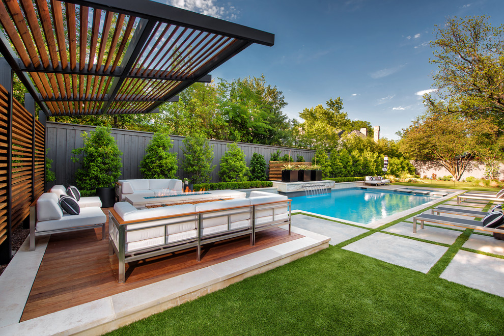 Preston Hollow Modern Pool + Outdoor Living - Modern - Dallas - by Pool ...