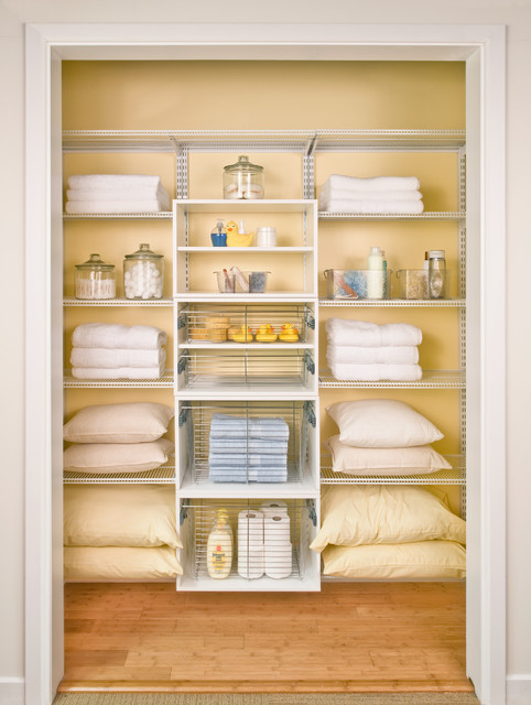 Linen Closet Storage traditional-closet