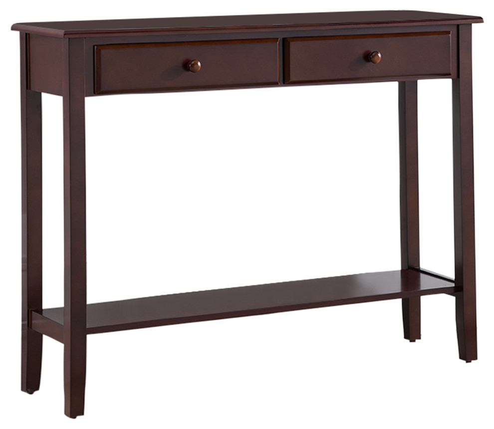 Tomag Wood Console Table, Walnut