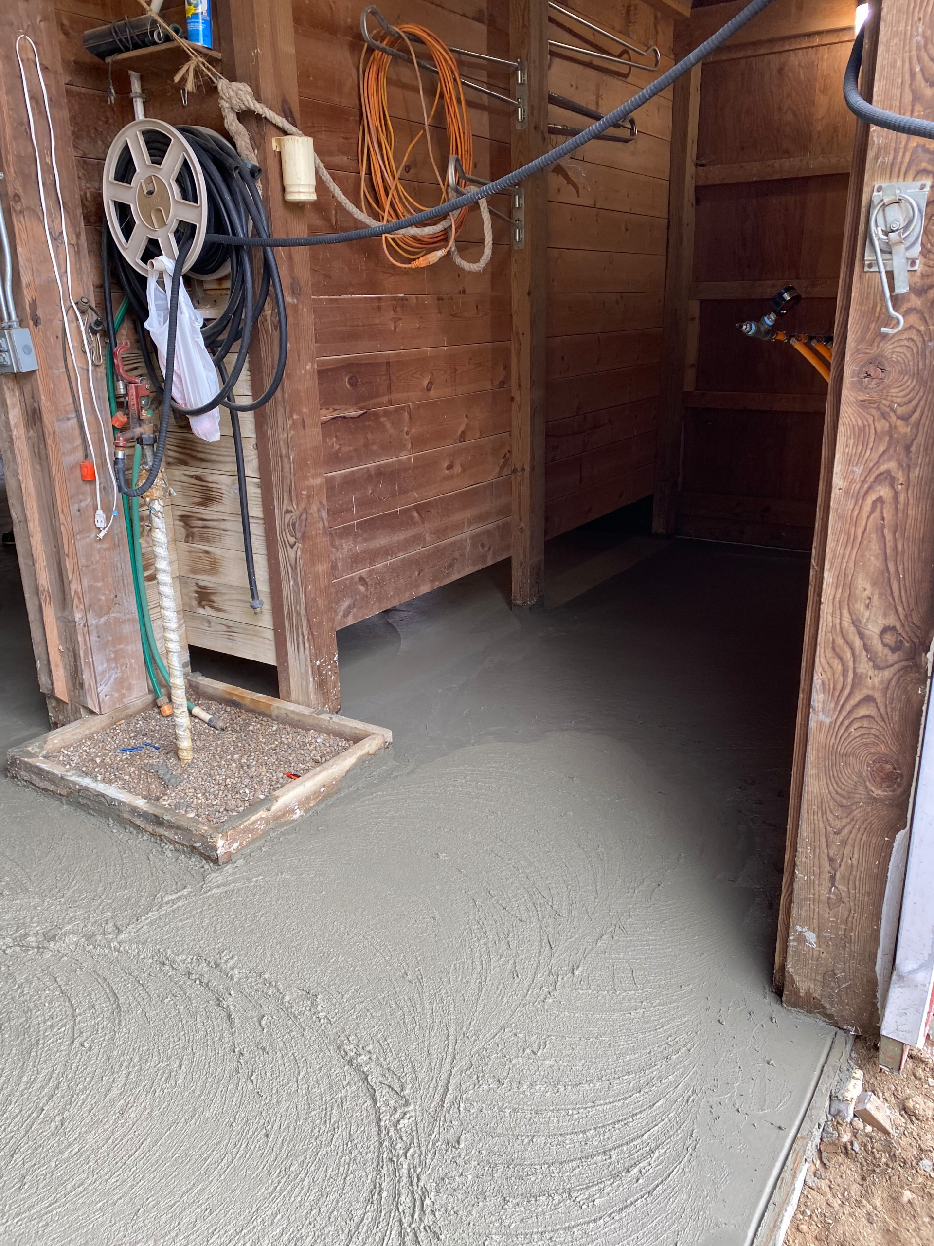 White Lake Radiant Floor Concrete for Barn