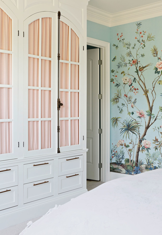 Blue Floral Master Bedroom