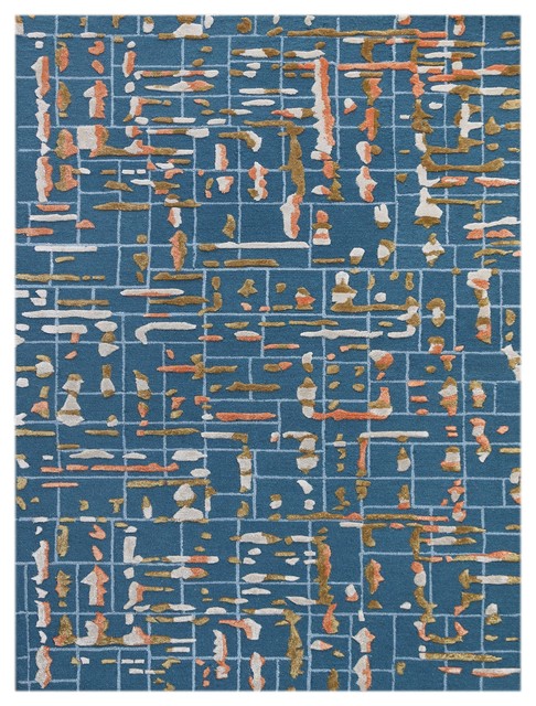 Perla Hand Tufted Wool Geometric Rugs Contemporary Area