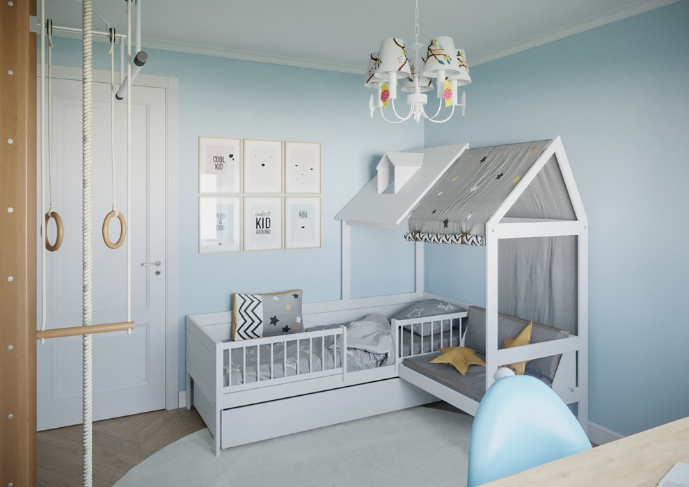 Проект квартиры 77 кв.м. с камином