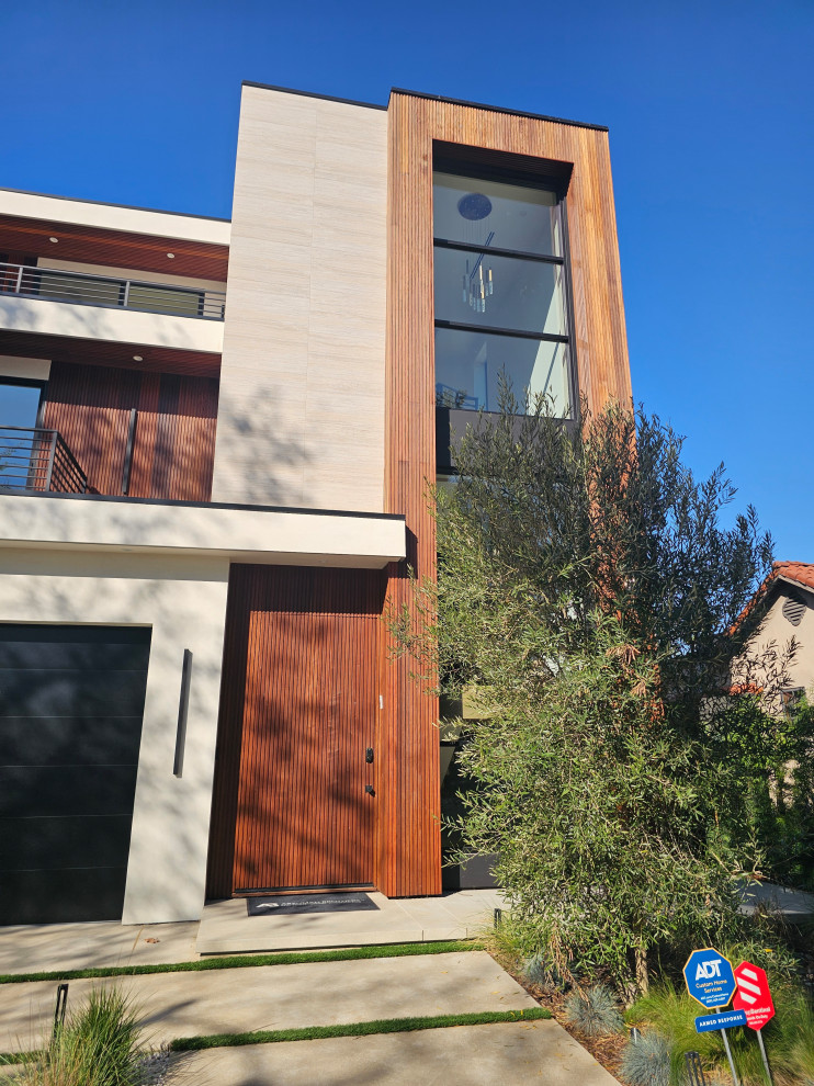 Custom ipe wood siding.