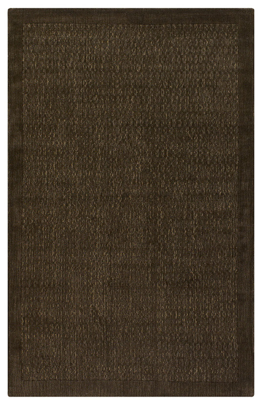 Chandra Taj Grell Tajbro Solid Color Rug, Taupe, 8'x10'