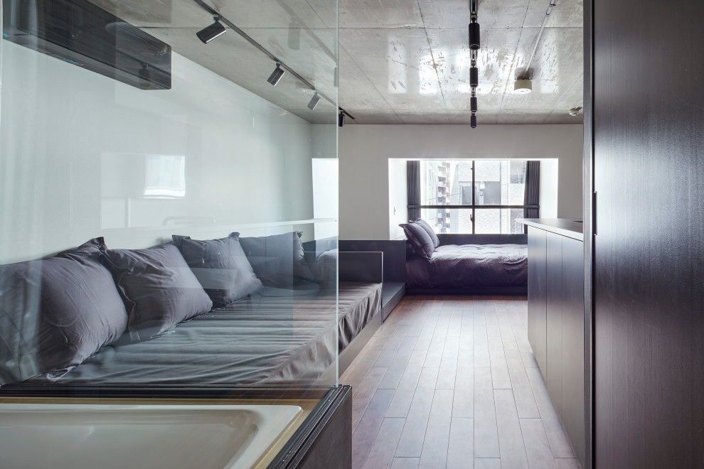 Идея дизайна: спальня в стиле модернизм