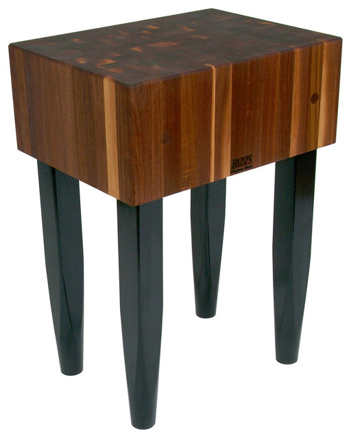 John Boos Kitchen Butcher Block and Wood Knife Holder, 24"x24