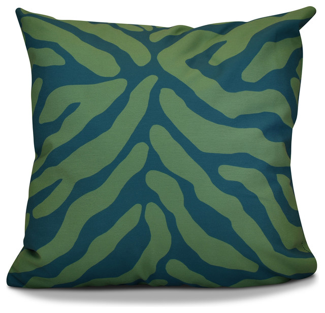Animal Stripe, 16"x16" Contemporary Outdoor Cushions And Pillows by E by Design Houzz