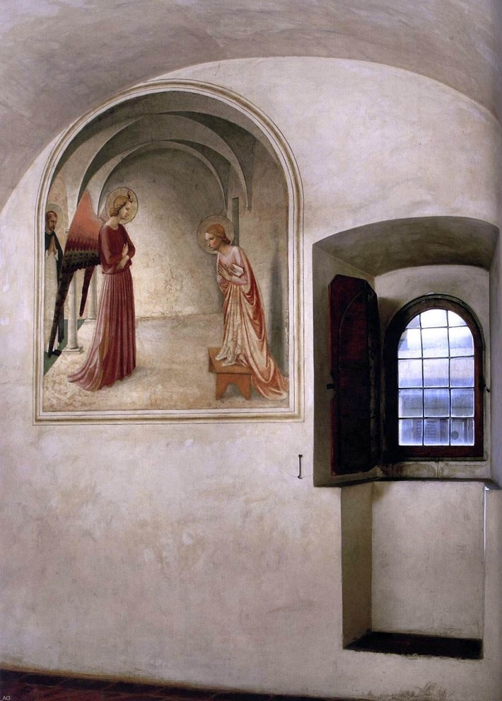 Fra Angelico View of a cell, Convento di San Marco, Florence, Print