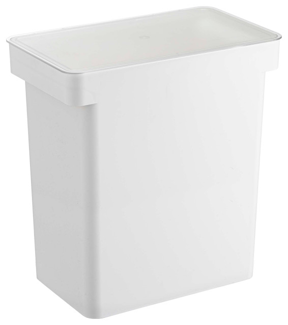 Yamazaki Home Rolling Airtight Pet Food Storage Container, Extra Large, White