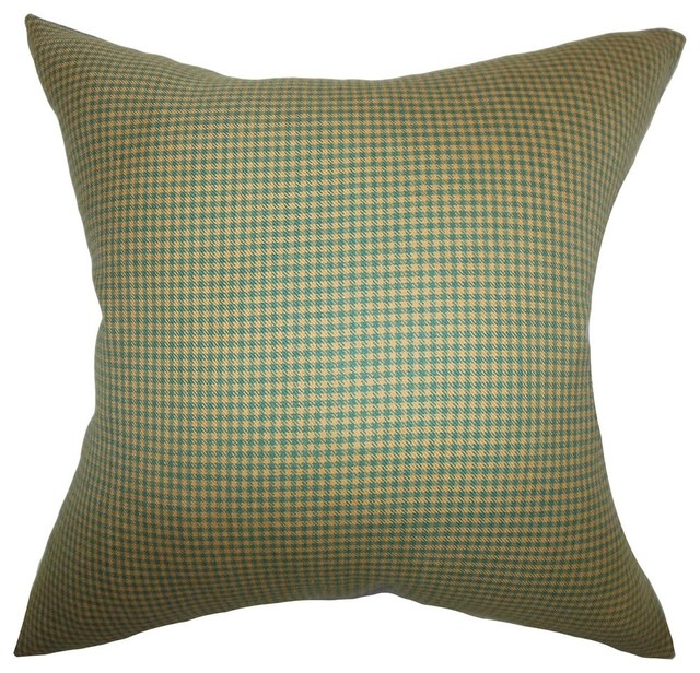 Alix Plaid Pillow Green Brown - Contemporary - Decorative Pillows - by The Pillow Collection