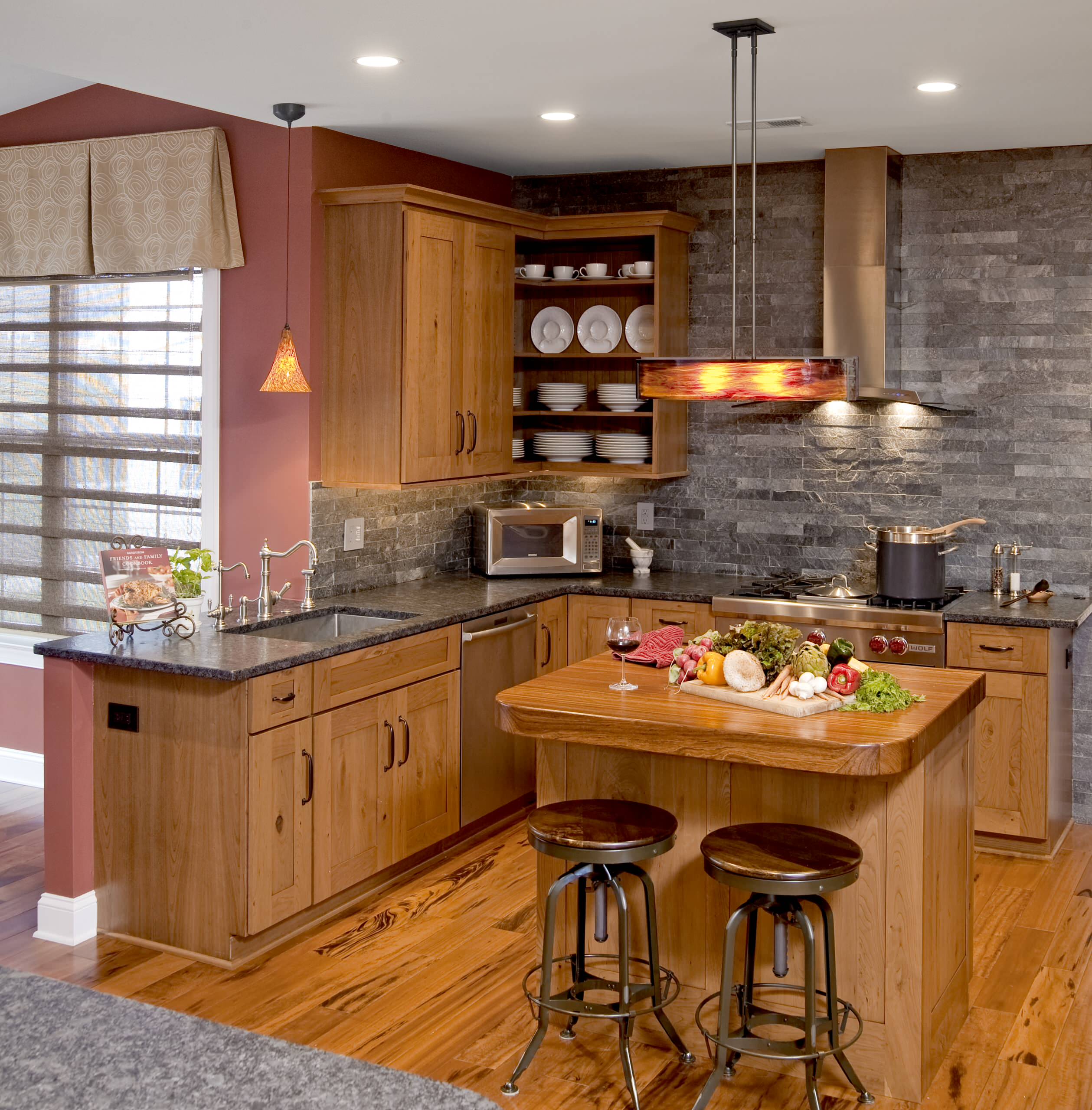 Rustic Cherry Cabinets - Photos \u0026 Ideas | Houzz, image size:2518x2560