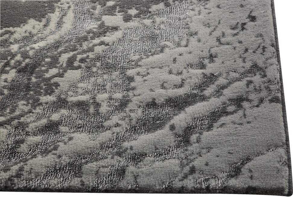 Grey Grey New Zealand Wool Area Rug, 5'2"x7'6" Transitional Area