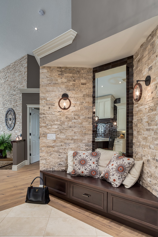 Entryway - transitional entryway idea in Calgary