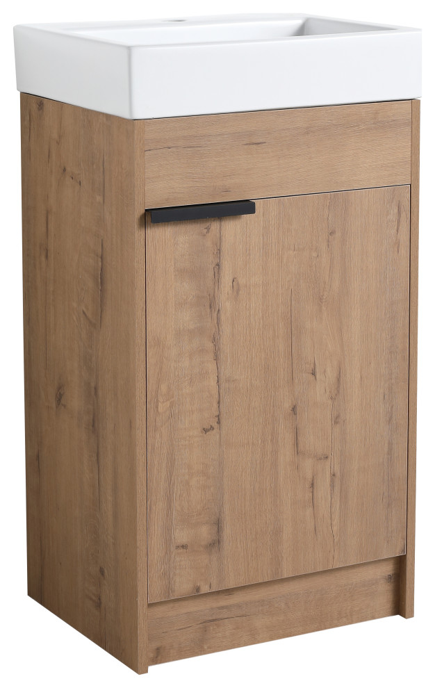 BNK Freestanding Bathroom Vanity 18 Inch with Adjustable Shelf,18x15