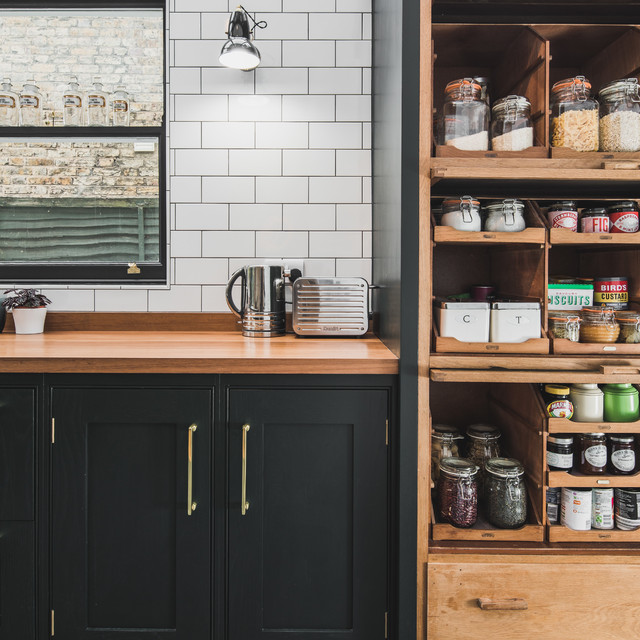 Industrial Dark Green Kitchen With A Vintage Twist Industrial