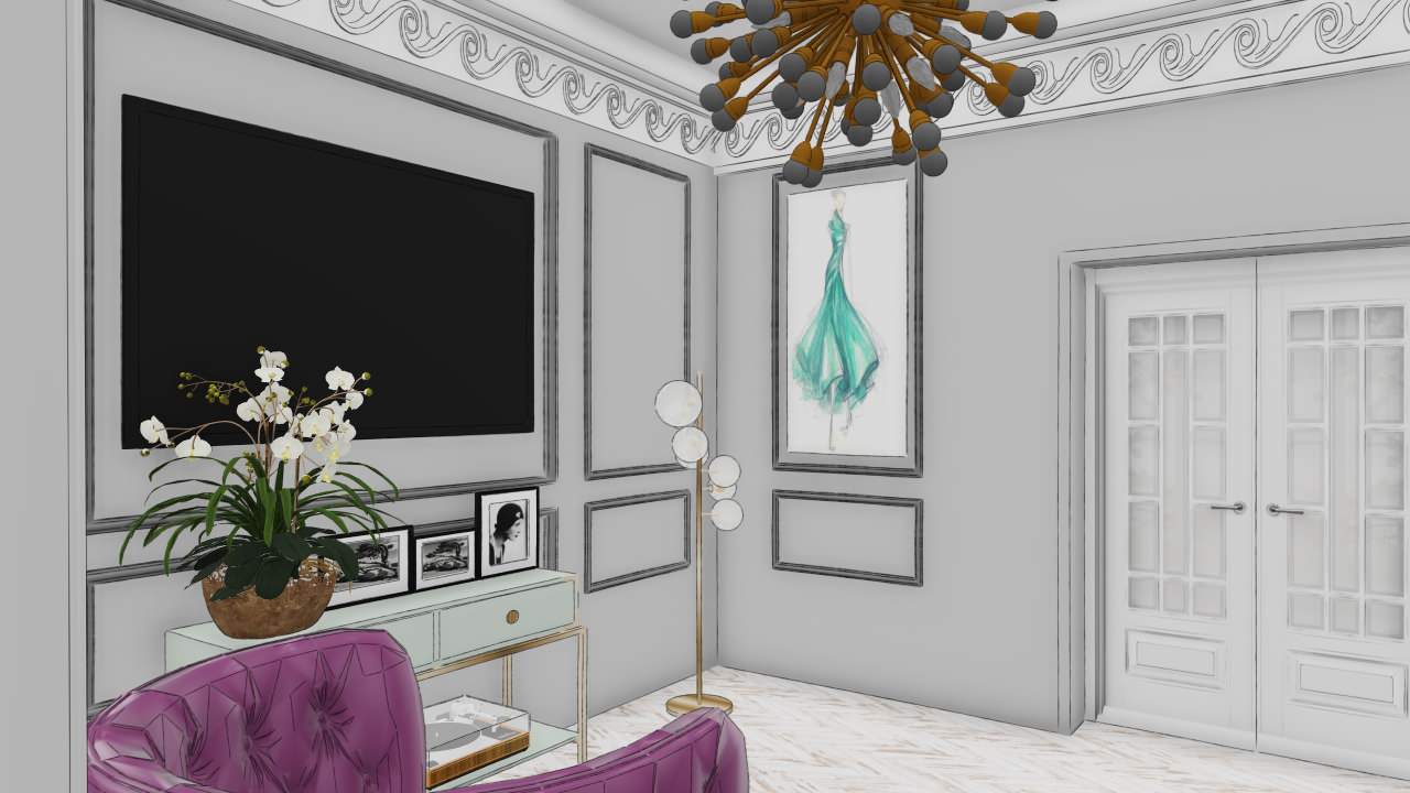 Гостиная скетчи