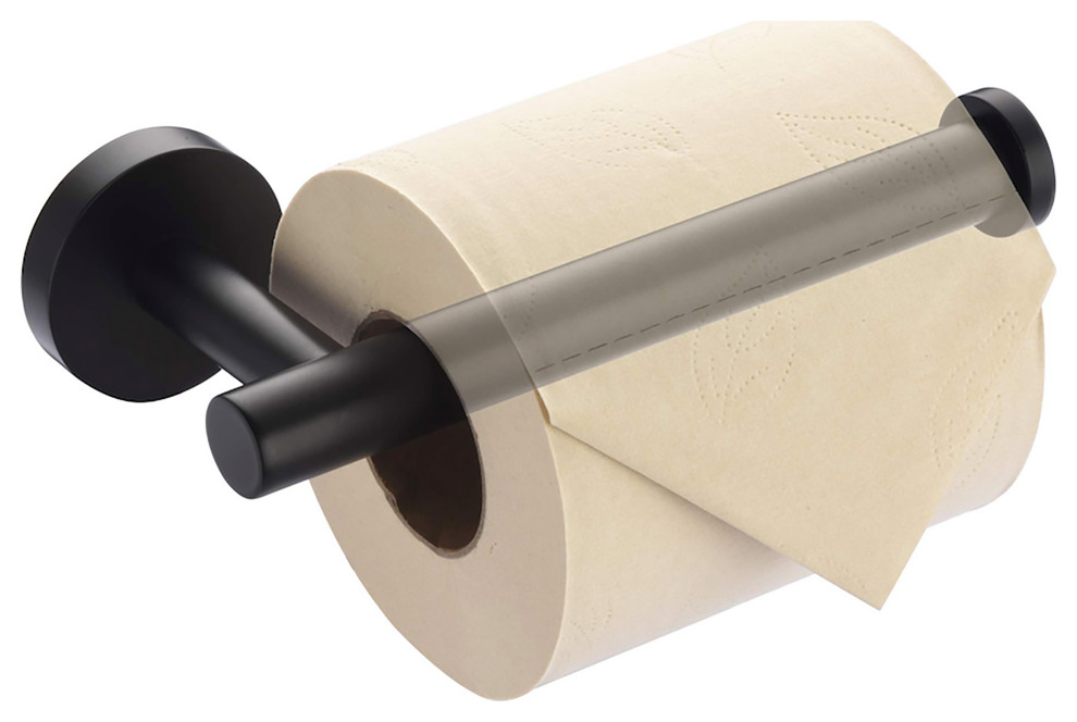 Stainless Steel Wall Mounted Toilet Paper Holder Transitional