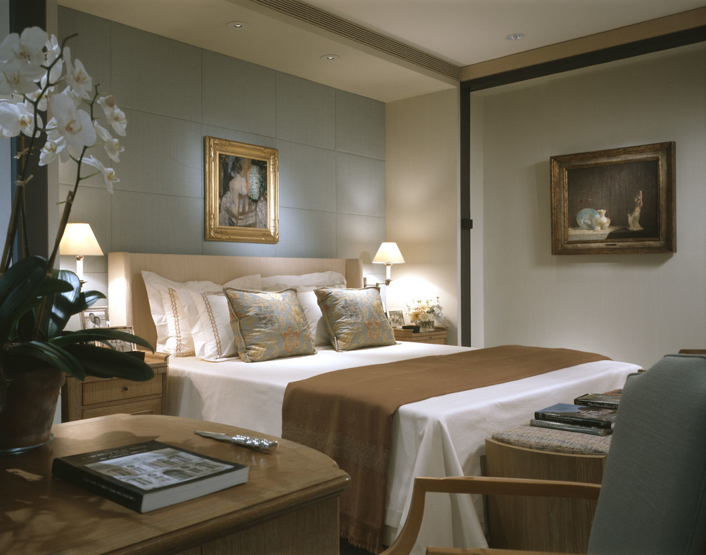 Inspiration for a modern bedroom remodel in New York