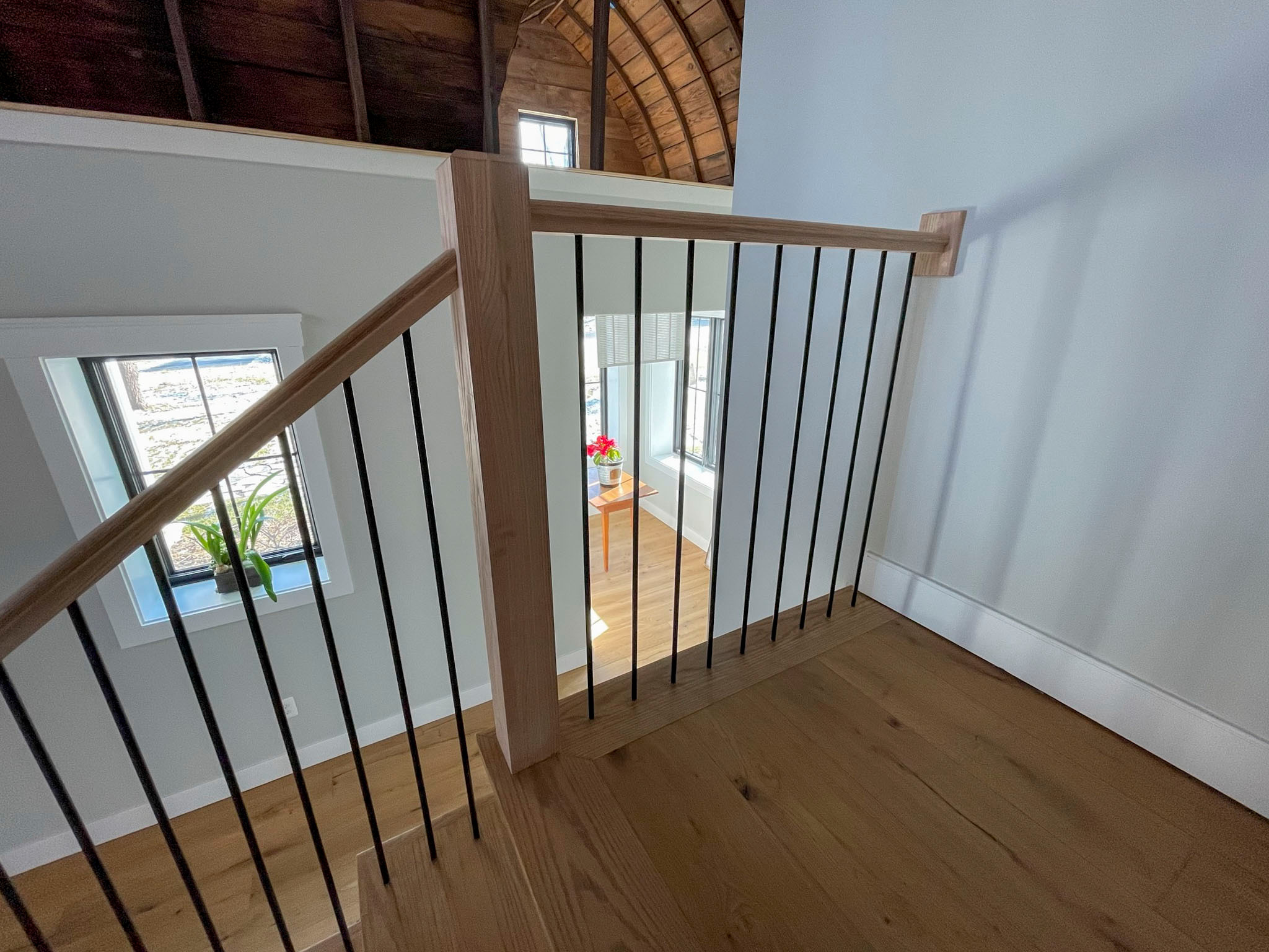 102_Straight-Freestanding Stairs/Landing in Barn Style Home, Leesburg VA 20175