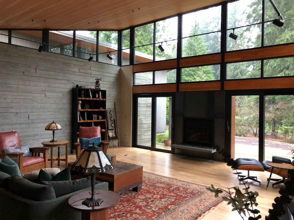 Modernes Wohnzimmer in Portland