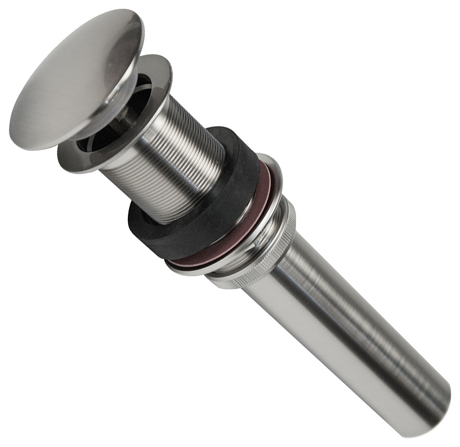 1.5" Non-Overflow Pop-up Bathroom Sink Drain in Brushed Nickel ...