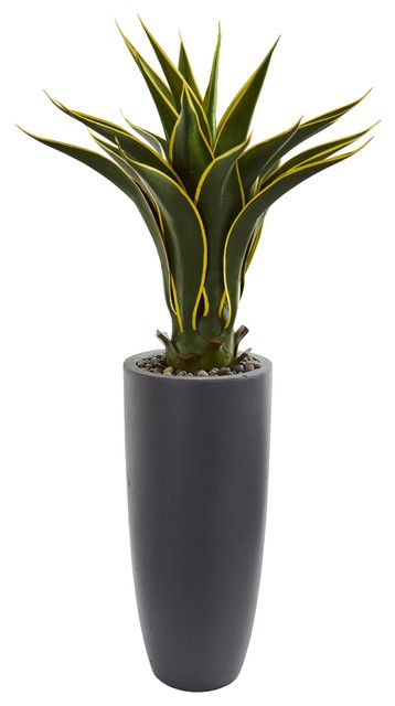 Nearly Natural Agave Artificial Plant in Bullet Planter