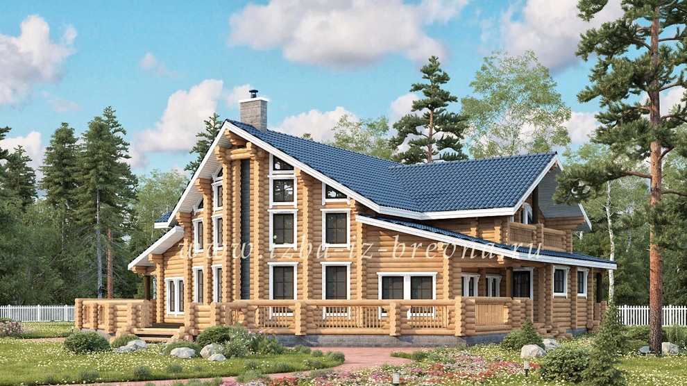 Проекты домов из оцилиндрованного бревна и профилированного бруса