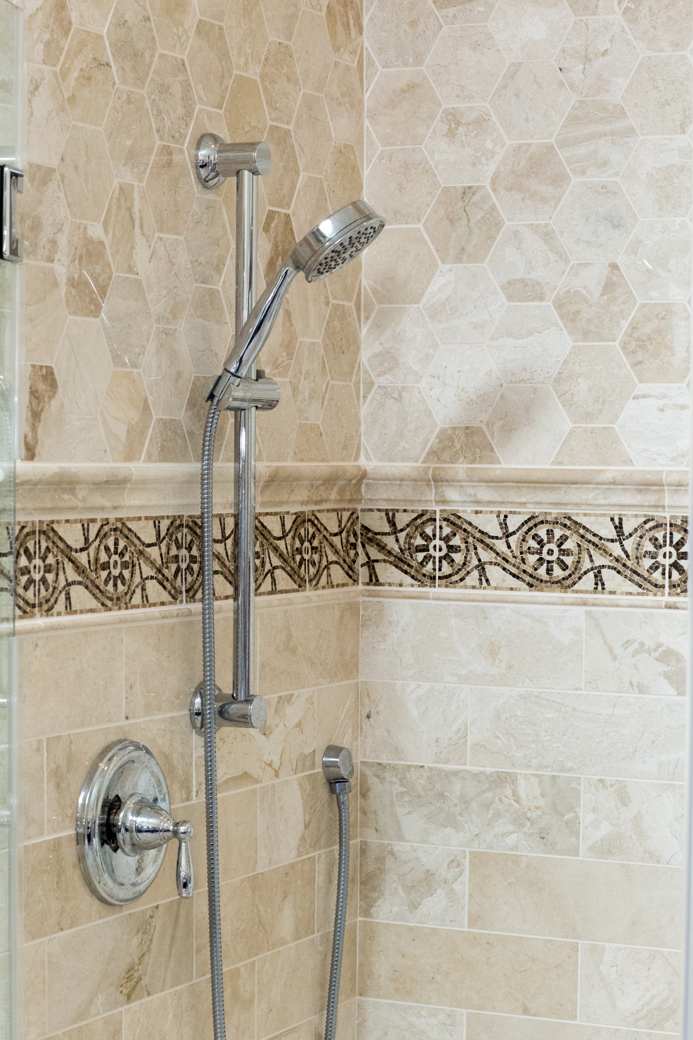 Beige Marble Master Bathroom