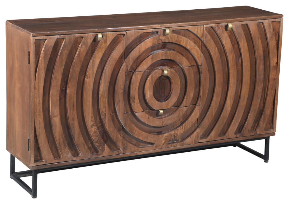 Misun Recycled Mango Wood Bathroom Linen With 2 Doors