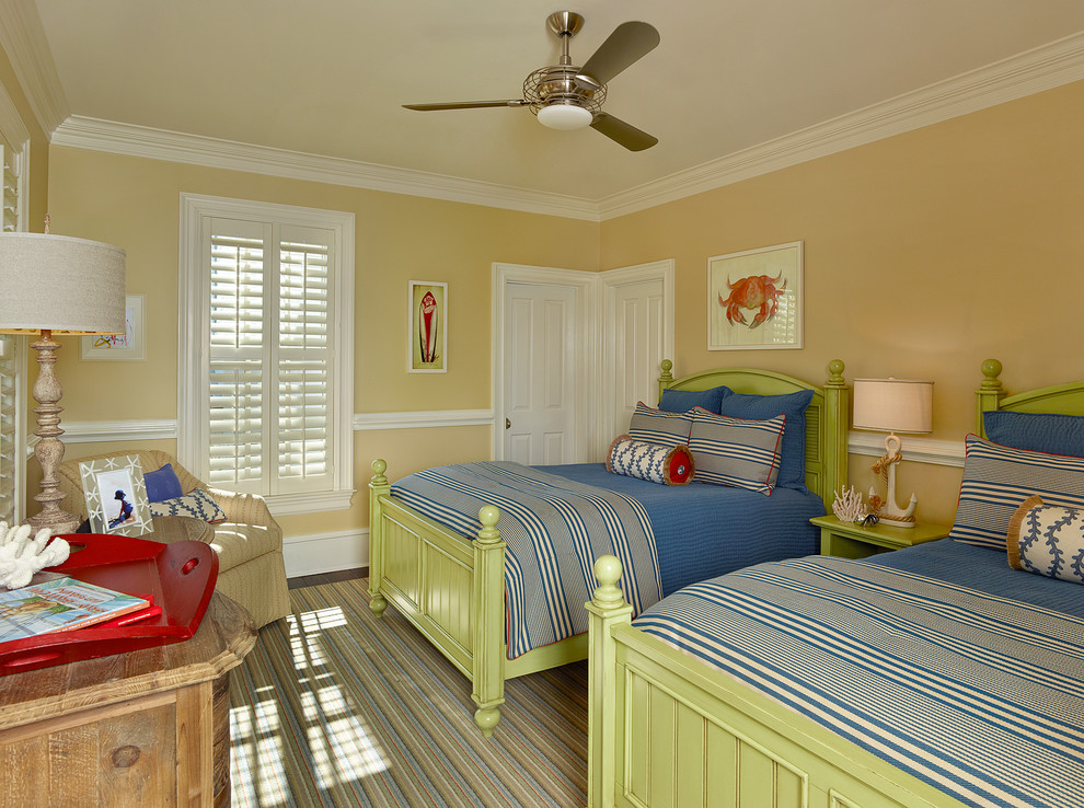 Design ideas for a beach style bedroom in Charleston.