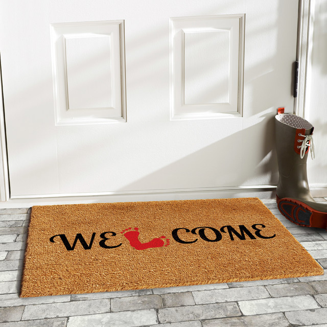 Welcome Feet Doormat Contemporary Doormats By Home More