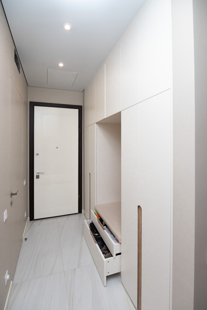 Гардероб и шкаф в прихожую в минималистичном стиле