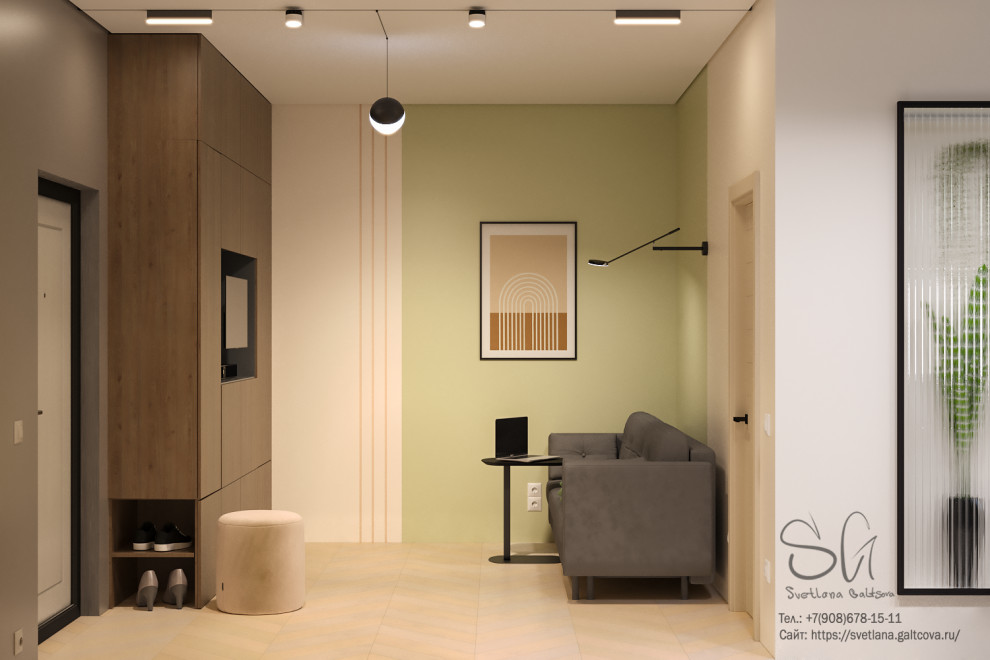 Проект однокомнатной квартиры ЖК Славянка, Краснодар