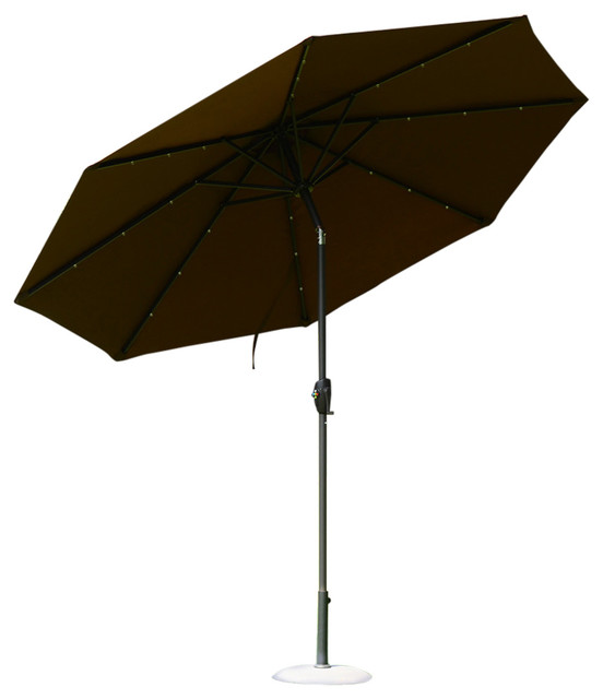 Outsunny 9 Solar Multi Color Led Market Patio Umbrella Outsunny 9 Solar Multi Color Led Market Patio Umbrella Contemporary Outdoor Umbrellas By Aosom