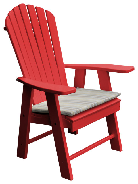 Poly Upright Adirondack Chair, Bright Red