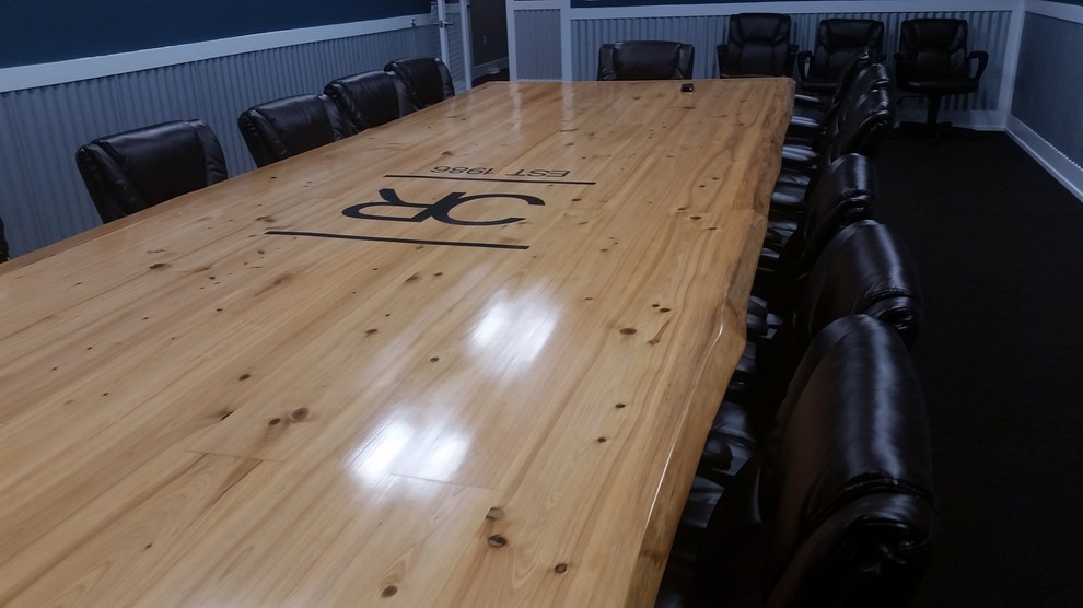 Cypress conference table & credenza